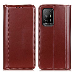 Funda de Cuero Cartera con Soporte Carcasa M05L para Oppo A94 5G Marron