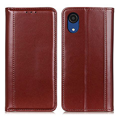 Funda de Cuero Cartera con Soporte Carcasa M05L para Samsung Galaxy A03 Core Marron