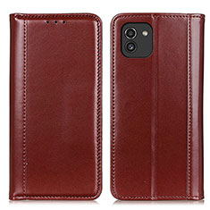 Funda de Cuero Cartera con Soporte Carcasa M05L para Samsung Galaxy A03 Marron