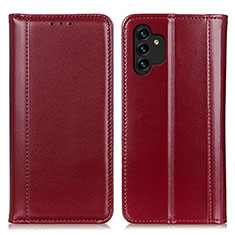 Funda de Cuero Cartera con Soporte Carcasa M05L para Samsung Galaxy A04s Rojo