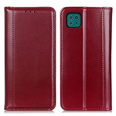 Funda de Cuero Cartera con Soporte Carcasa M05L para Samsung Galaxy F42 5G Rojo