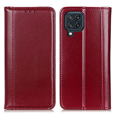 Funda de Cuero Cartera con Soporte Carcasa M05L para Samsung Galaxy M32 4G Rojo