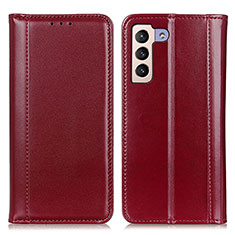 Funda de Cuero Cartera con Soporte Carcasa M05L para Samsung Galaxy S21 5G Rojo