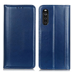 Funda de Cuero Cartera con Soporte Carcasa M05L para Sony Xperia 10 III Lite Azul