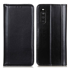 Funda de Cuero Cartera con Soporte Carcasa M05L para Sony Xperia 10 III Lite Negro