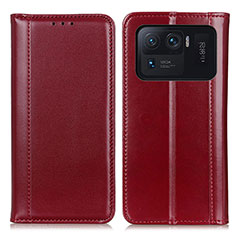 Funda de Cuero Cartera con Soporte Carcasa M05L para Xiaomi Mi 11 Ultra 5G Rojo