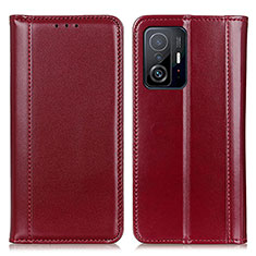 Funda de Cuero Cartera con Soporte Carcasa M05L para Xiaomi Mi 11T 5G Rojo