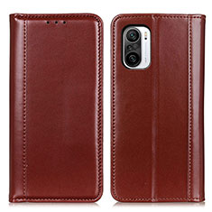 Funda de Cuero Cartera con Soporte Carcasa M05L para Xiaomi Redmi K40 5G Marron