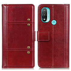 Funda de Cuero Cartera con Soporte Carcasa M06L para Motorola Moto E20 Rojo