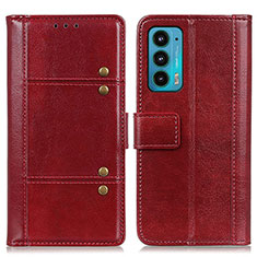 Funda de Cuero Cartera con Soporte Carcasa M06L para Motorola Moto Edge 20 5G Rojo