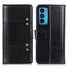 Funda de Cuero Cartera con Soporte Carcasa M06L para Motorola Moto Edge Lite 5G Negro