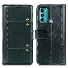 Funda de Cuero Cartera con Soporte Carcasa M06L para Motorola Moto G40 Fusion Verde