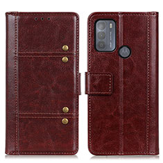 Funda de Cuero Cartera con Soporte Carcasa M06L para Motorola Moto G50 Marron