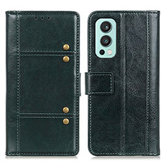 Funda de Cuero Cartera con Soporte Carcasa M06L para OnePlus Nord 2 5G Verde