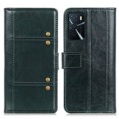 Funda de Cuero Cartera con Soporte Carcasa M06L para Oppo A16s Verde