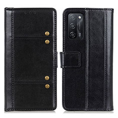 Funda de Cuero Cartera con Soporte Carcasa M06L para Oppo A53s 5G Negro