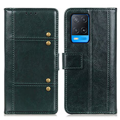 Funda de Cuero Cartera con Soporte Carcasa M06L para Oppo A54 4G Verde