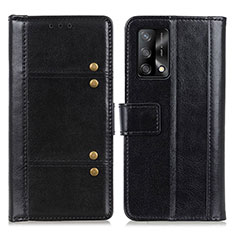 Funda de Cuero Cartera con Soporte Carcasa M06L para Oppo F19 Negro