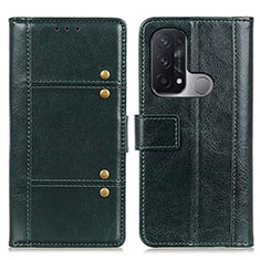 Funda de Cuero Cartera con Soporte Carcasa M06L para Oppo Reno5 A Verde