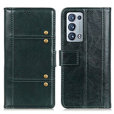 Funda de Cuero Cartera con Soporte Carcasa M06L para Oppo Reno6 Pro 5G Verde