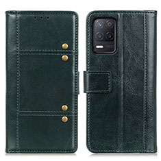 Funda de Cuero Cartera con Soporte Carcasa M06L para Realme 8s 5G Verde