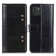 Funda de Cuero Cartera con Soporte Carcasa M06L para Samsung Galaxy A03 Negro