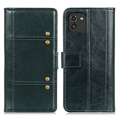 Funda de Cuero Cartera con Soporte Carcasa M06L para Samsung Galaxy A03 Verde