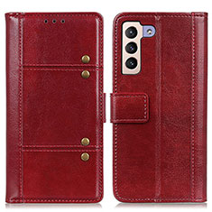 Funda de Cuero Cartera con Soporte Carcasa M06L para Samsung Galaxy S22 Plus 5G Rojo