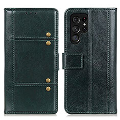 Funda de Cuero Cartera con Soporte Carcasa M06L para Samsung Galaxy S23 Ultra 5G Verde