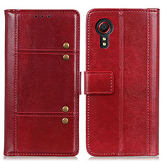 Funda de Cuero Cartera con Soporte Carcasa M06L para Samsung Galaxy XCover 5 SM-G525F Rojo