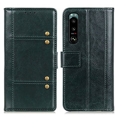 Funda de Cuero Cartera con Soporte Carcasa M06L para Sony Xperia 5 III Verde