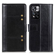 Funda de Cuero Cartera con Soporte Carcasa M06L para Xiaomi Mi 11i 5G (2022) Negro