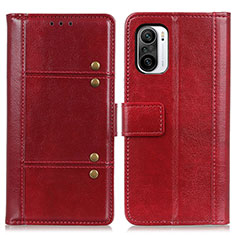 Funda de Cuero Cartera con Soporte Carcasa M06L para Xiaomi Mi 11i 5G Rojo