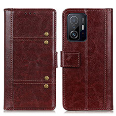 Funda de Cuero Cartera con Soporte Carcasa M06L para Xiaomi Mi 11T Pro 5G Marron