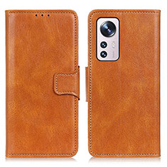 Funda de Cuero Cartera con Soporte Carcasa M06L para Xiaomi Mi 12X 5G Naranja