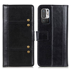 Funda de Cuero Cartera con Soporte Carcasa M06L para Xiaomi POCO M3 Pro 5G Negro