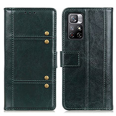 Funda de Cuero Cartera con Soporte Carcasa M06L para Xiaomi Poco M4 Pro 5G Verde