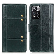 Funda de Cuero Cartera con Soporte Carcasa M06L para Xiaomi Poco X4 NFC Verde