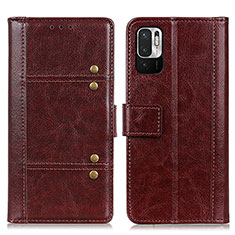 Funda de Cuero Cartera con Soporte Carcasa M06L para Xiaomi Redmi Note 10 JE 5G Marron