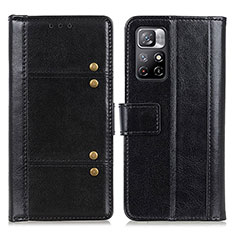 Funda de Cuero Cartera con Soporte Carcasa M06L para Xiaomi Redmi Note 11 5G Negro