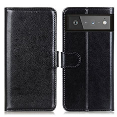 Funda de Cuero Cartera con Soporte Carcasa M07L para Google Pixel 6 5G Negro