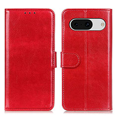 Funda de Cuero Cartera con Soporte Carcasa M07L para Google Pixel 8a 5G Rojo