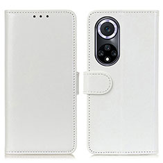 Funda de Cuero Cartera con Soporte Carcasa M07L para Huawei Honor 50 5G Blanco