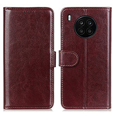 Funda de Cuero Cartera con Soporte Carcasa M07L para Huawei Honor 50 Lite Marron