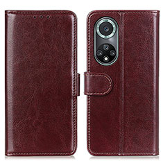 Funda de Cuero Cartera con Soporte Carcasa M07L para Huawei Honor 50 Pro 5G Marron