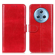 Funda de Cuero Cartera con Soporte Carcasa M07L para Huawei Honor Magic5 5G Rojo