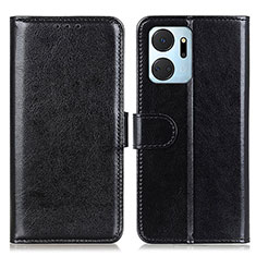 Funda de Cuero Cartera con Soporte Carcasa M07L para Huawei Honor X7a Negro