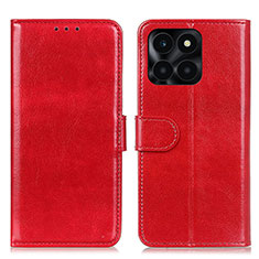 Funda de Cuero Cartera con Soporte Carcasa M07L para Huawei Honor X8b Rojo