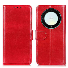 Funda de Cuero Cartera con Soporte Carcasa M07L para Huawei Honor X9a 5G Rojo