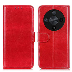 Funda de Cuero Cartera con Soporte Carcasa M07L para Huawei Honor X9b 5G Rojo